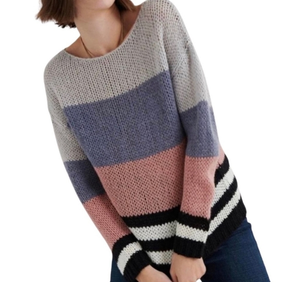 Striped LUCKY BRAND Pullover Sweater - Picture 1 of 3